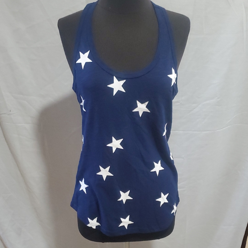 Reflex  Navy Blue and White Star Tank Top
